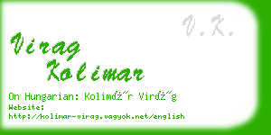 virag kolimar business card